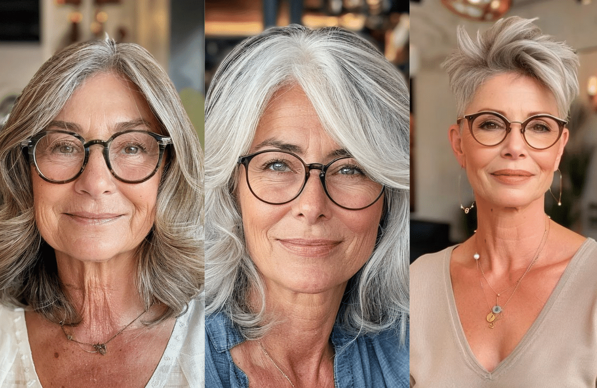 coupe de cheveux femme 60 ans avec lunettes